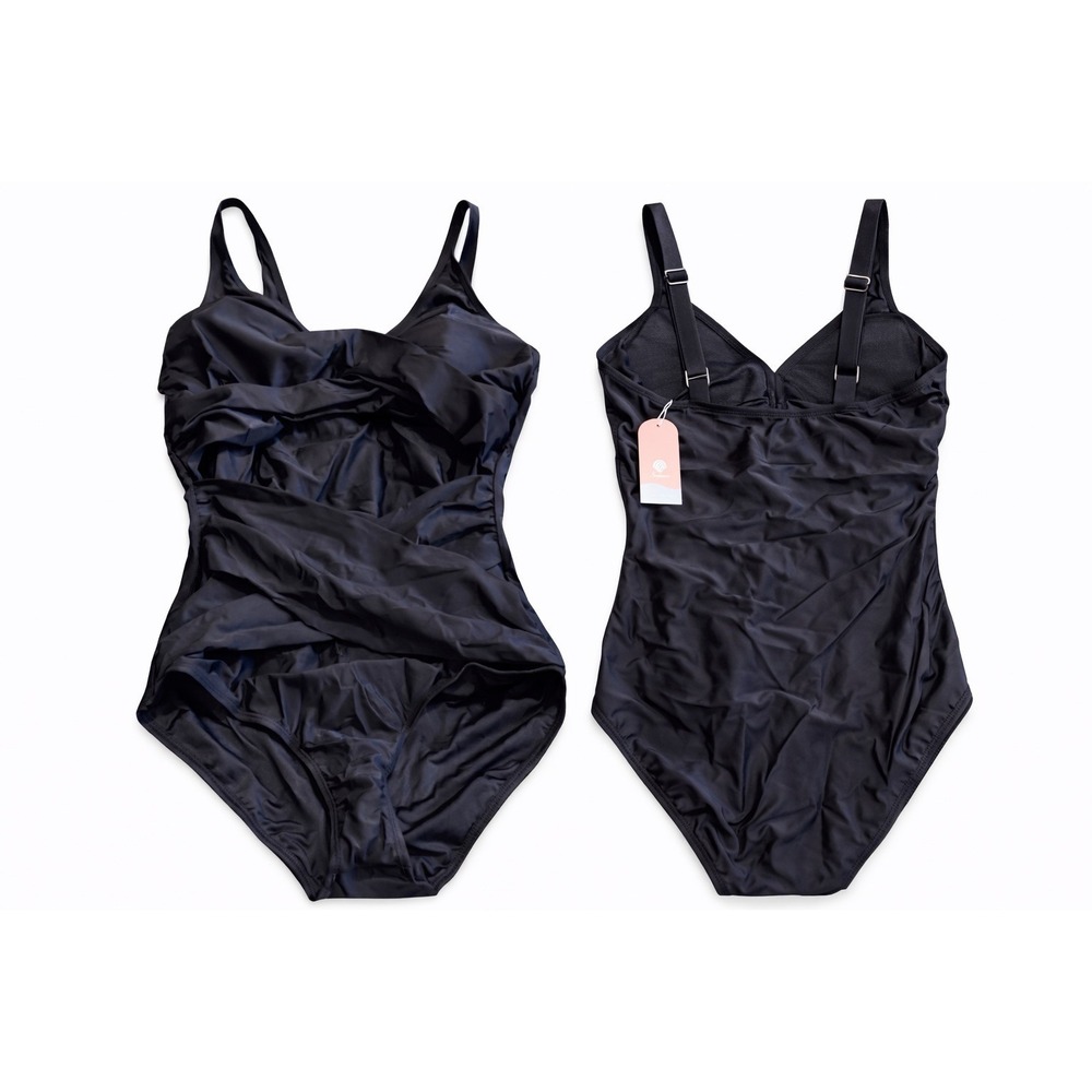 Smismivo Swimsuit One‎ Piece Womens Large Black Halter Neck Charm Your Heart